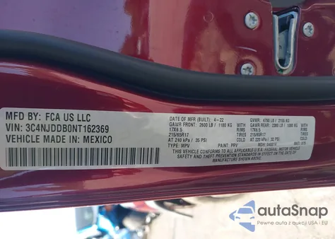 2022 Jeep Compass Trailhawk 4X4 from USA, damaged, VIN 3C4NJDDB0NT162369